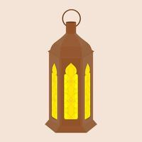 editierbare stehende gemusterte arabische ramadan-lampe isolierte vektorillustration für gelegentliche islamische themenzwecke wie ramadan und eid auch arabische kulturdesignanforderungen vektor