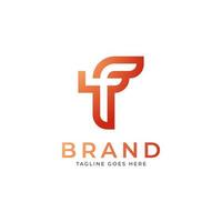 f brand logotyp design identitet vektor