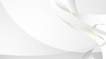 luxuriöses weißes und goldenes Wellenhintergrunddesign modernes Vektorillustrations-Vorlagenlayout vektor