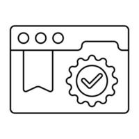 ein einzigartiges Design-Symbol der Lesezeichen-Website vektor
