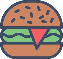 burger vektor illustration på en bakgrund. premium kvalitet symbols.vector ikoner för koncept och grafisk design.