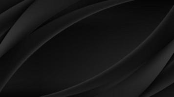 Banner-Web-Vorlage abstraktes schwarz-graues, gebogenes, überlappendes Schichtdesign auf dunklem Hintergrund vektor