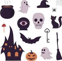 Sammlung von Halloween-Cliparts vektor