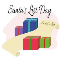 Santas List Day, Idee für Poster, Banner, Flyer oder Postkarte vektor