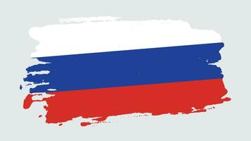 Flache Russland-Grunge-Flagge vektor