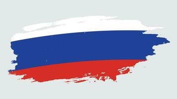 neue kreative Grunge-Textur Russland-Flagge vektor