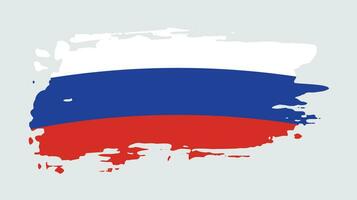 verblasster Grungy-Stil Russland-Flaggenvektor vektor