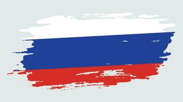 färgrik borsta effekt ryssland flagga vektor