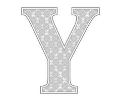 Alphabet-Malseite mit floralem Stylel, ABC-Malseite-Download für kostenlosen Vektor