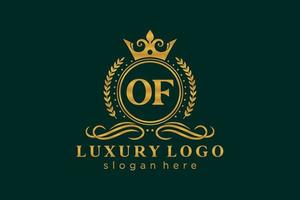 Anfangsbuchstabe der königlichen Luxus-Logo-Vorlage in Vektorgrafiken für Restaurant, Lizenzgebühren, Boutique, Café, Hotel, heraldisch, Schmuck, Mode und andere Vektorillustrationen. vektor