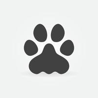 Vektor Katze oder Hund Pfotenabdruck Konzept Silhouette Symbol