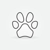 Symbol für den Umriss des Fußabdrucks von Haustieren - Pfotenmarkierungsvektor-Konzeptsymbol vektor