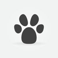 Tier Haustier Pfotenabdruck Vektorkonzept minimales Symbol oder Zeichen vektor