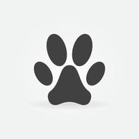 sällskapsdjur Tass fot mark vektor begrepp ikon eller tecken