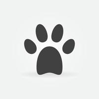 Katze oder Hund Pfote Fußabdruck Vektor Konzept solide Symbol oder Symbol