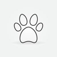 sällskapsdjur fotavtryck vektor begrepp Tass ikon i översikt stil