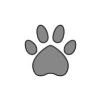 Hund oder Katze Pfotenabdruck Vektor modernes Konzept Symbol oder Zeichen