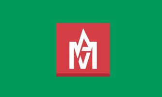 alphabet buchstaben initialen monogramm logo ma, am, m und a vektor