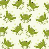 sömlös mönster med söt groda djur perfekt för omslag papper vektor