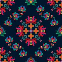 ikat etnisk sömlös mönster dekoration design. aztec tyg matta boho mandalas textil- dekor tapet. stam- inföding motiv blomma ornament traditionell broderi vektor illustrerade bakgrund