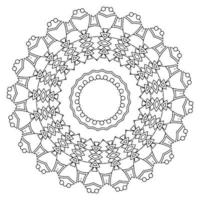 Mandala-Malbuch. ursprüngliches Vektordesign. Verzierungsmandala mit rundem Muster, perfekt für die Verwendung in jeder anderen Art von Design vektor