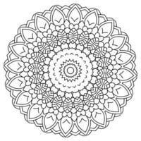 Mandala-Malbuch. ursprüngliches Vektordesign. Verzierungsmandala mit rundem Muster, perfekt für die Verwendung in jeder anderen Art von Design vektor