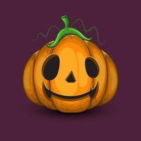 platt design av halloween pumpa vektor