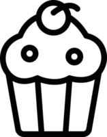 Cupcake-Vektorillustration auf einem Hintergrund. Premium-Qualitätssymbole. Vektorsymbole für Konzept und Grafikdesign. vektor