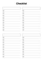 Blanko-Checkliste oder To-Do-Liste zum Ausdrucken vektor