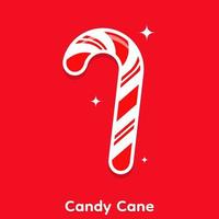 söt candy cane, vektor, illustration. vektor