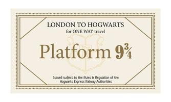 Hogwarts-Express-Ticket. Vektor-Illustration vektor