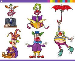 cartoon clowns comicfiguren gesetzt