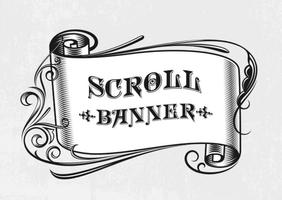 Free vector vintage scroll banner