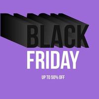 Mega Sale Sonderangebot Black Friday Sale Banner Promotion. Vektor-Illustration lila Farbe vektor