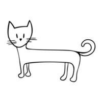 Katze gezeichnet, Vektorillustration vektor