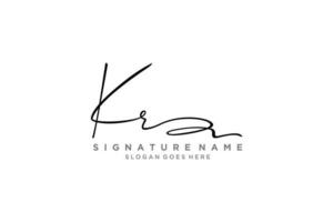 första kr brev signatur logotyp mall elegant design logotyp tecken symbol mall vektor ikon