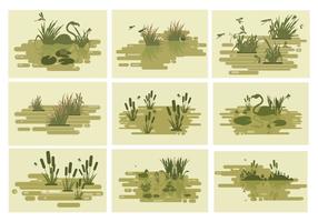 Free Swamp Seen Vektor-Illustration vektor