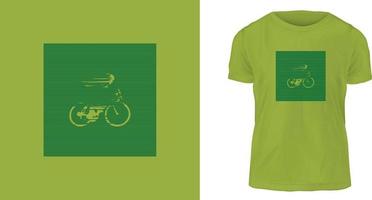 T-Shirt-Designkonzept, Radfahren vektor