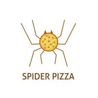 Illustrationsvektorgrafik der Vorlage Logo Cartoon Pizza Spider vektor