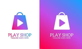 Abbildung Vektorgrafik Vorlage Logo Taschen Play Shop vektor