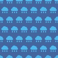 Regenwolke. nahtloses muster von regnerischen wolken. Symbol für schlechtes Wetter. Vektor-Illustration. vektor