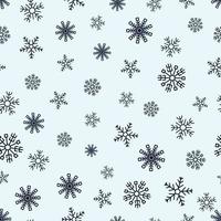 nahtloser Hintergrund mit Schneeflocken. weihnachts- und neujahrsdekorationselemente. Vektor-Illustration. vektor