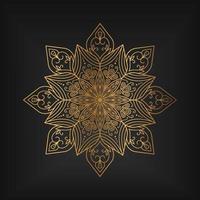 Luxus-Mandala-Hintergrund mit Blumenmuster in Goldfarbe vektor