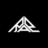 Rap Letter Logo kreatives Design mit Vektorgrafik, Rap einfaches und modernes Logo in Dreiecksform. vektor