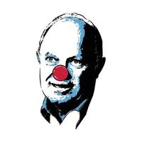 clown t skjorta. kan vara Begagnade för t-shirt skriva ut, råna skriva ut, kuddar, mode skriva ut design, barn ha på sig, bebis dusch, hälsning och vykort. t-shirt design vektor