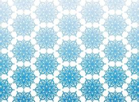 etnisk dekorativ blå mandala mönster på vit bakgrund vektor