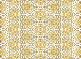 abstrakt gyllene blommig mandala mönster bakgrund vektor