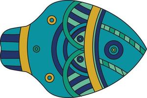 elegant vektor mönster med ritad för hand dekorativ fisk. söt design klotter element för kort, scrapbooking, skriva ut, gåva slå in, tillverkning, och Hem dekor.