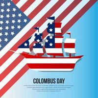 Happy Columbus Day Design Hintergrund Vektor. Columbus Day Feiertagsvektor vektor