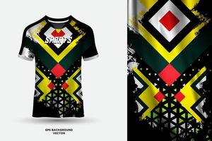 futuristisches und fantastisches T-Shirt-Trikot-Design, geeignet für Sport, Rennen, Fußball, Gaming und E-Sport-Vektor vektor